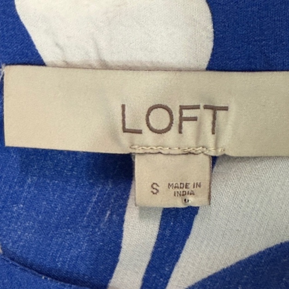 LOFT Blue and White Floral Dress - Picture 7 of 7